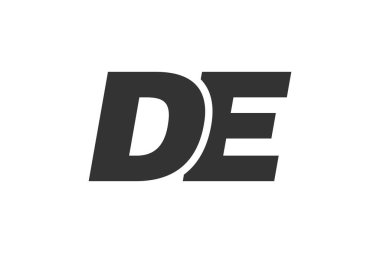 Şirket Markası için DE Techno Düzenlenebilir Yazı Tipi Logosu. Benzersiz tipografik fikirleri olan cesur, fütürist tasarım. En Küçük Özel Tür ve Dinamik Harf