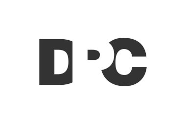 DPC logo tasarımı. İlk harf D P C kalın yazı tipi teknoloji girişimleri, danışmanlık, kurumsal markalaşma. Yaratıcı şirket adı, manşetler tipografi kimliği, trend logotype.