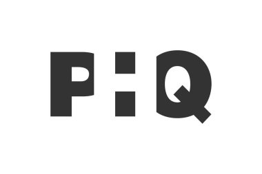 PHQ logo tasarımı. İlk harf P H Q kalın yazı tipi teknoloji girişimleri, danışmanlık, kurumsal markalaşma. Yaratıcı şirket adı, manşetler tipografi kimliği, trend logotype.
