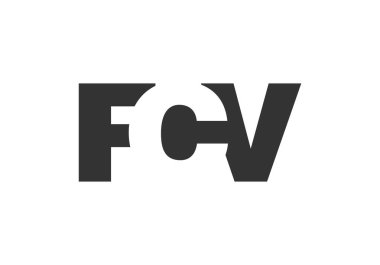 FCV logo tasarımı. İlk harf F C V kalın yazı tipi teknoloji girişimleri, danışmanlık, kurumsal markalaşma. Yaratıcı şirket adı, manşetler tipografi kimliği, trend logotype.