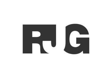 RJG logo tasarımı. İlk harf R J G koyu yazı tipi. Teknolojik girişimler, danışmanlık, kurumsal markalaşma için. Yaratıcı şirket adı, manşetler tipografi kimliği, trend logotype.