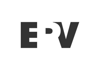 EPV logo tasarımı. İlk harf E P V kalın yazı tipi teknoloji girişimleri, danışmanlık, kurumsal markalaşma. Yaratıcı şirket adı, manşetler tipografi kimliği, trend logotype.