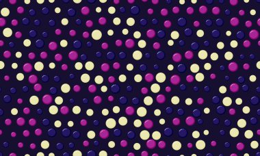 Yuvarlak benekli geometrik polka deseni soyut arka planlar, dikişsiz duvar kağıtları veya tekstil baskıları için mükemmel. Modern dekor için modaya uygun ve yaratıcı bir tasarım.