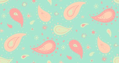 Elbise olarak bitkisel çevre. Halı örneği, ana döşeme. Paisley giyim ve geleneksel tebrik kartı..