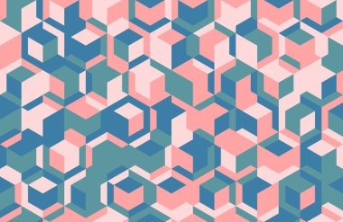 Minimum şekilli ve sanatsal mozaiğe sahip geometrik desen. Posterler, arka planlar ya da modern ve modaya uygun tekstil tasarımları için ideal..