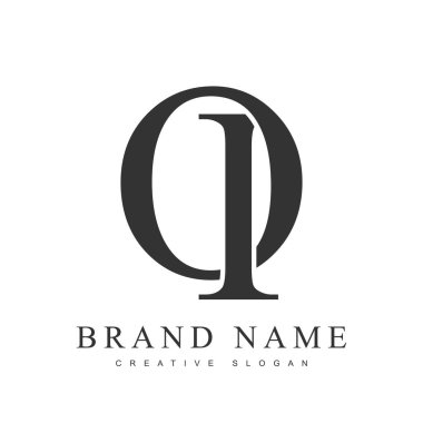 OI trendy logotype template. Initial letter o and i classic font style. Creative logo for company name or identity. clipart