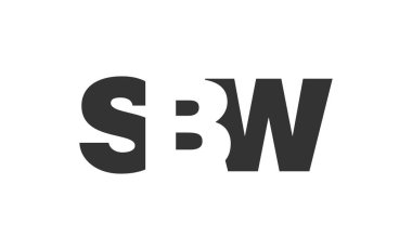 SBW logo tasarımı. İlk harf S B W kalın yazı tipi teknoloji girişimleri, danışmanlık, kurumsal markalaşma. Yaratıcı şirket adı, manşetler tipografi kimliği, trend logotype.