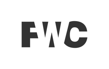 FWC logo tasarımı. İlk harf F W C kalın yazı tipi teknoloji girişimleri, danışmanlık, kurumsal markalaşma. Yaratıcı şirket adı, manşetler tipografi kimliği, trend logotype.