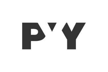 PYY logo tasarımı. Teknoloji girişimleri, danışmanlık, kurumsal markalaşma için ilk harf PY kalın yazı tipi. Yaratıcı şirket adı, manşetler tipografi kimliği, trend logotype.