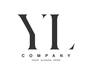YL logo tasarımı. Baş harf y ve l serif yazı tipi. Yaratıcı klasik şirket adı tipografi. Moda logosu veya kimliği.