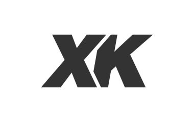 Şirket Markası için XK Tekno Düzenlenebilir Yazı Tipi Logosu. Benzersiz tipografik fikirleri olan cesur, fütürist tasarım. En Küçük Özel Tür ve Dinamik Harf