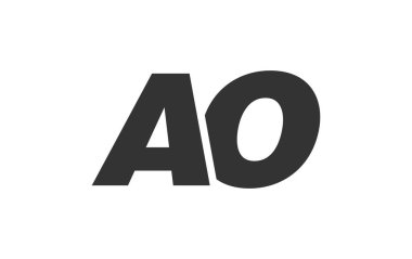 Şirket Markası için AO Techno Düzenlenebilir Yazı Tipi Logosu. Benzersiz tipografik fikirleri olan cesur, fütürist tasarım. En Küçük Özel Tür ve Dinamik Harf