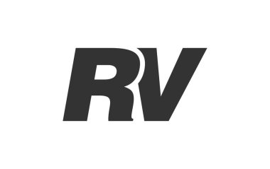 Şirket Markası için RV Techno Düzenlenebilir Yazı Tipi Logosu. Benzersiz tipografik fikirleri olan cesur, fütürist tasarım. En Küçük Özel Tür ve Dinamik Harf
