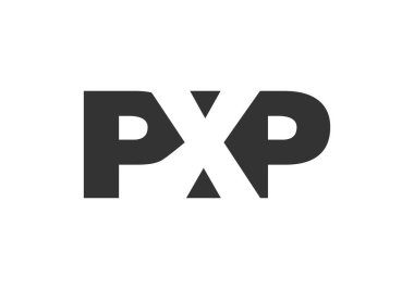 PXP logo tasarımı. İlk harf P X P kalın yazı tipi teknoloji girişimleri, danışmanlık, kurumsal markalaşma. Yaratıcı şirket adı, manşetler tipografi kimliği, trend logotype.