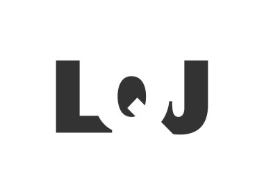 LQJ logo tasarımı. İlk harf L Q J Kalın yazı tipi. Teknolojik girişimler, danışmanlık, kurumsal markalaşma için. Yaratıcı şirket adı, manşetler tipografi kimliği, trend logotype.