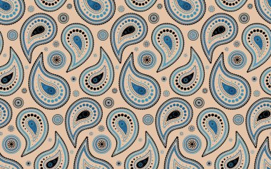 Albüm kınasında havalı bir stil. Paisley madalyon Arap tekrarı. Giysi çizimi olarak geçmişe dönük kart.