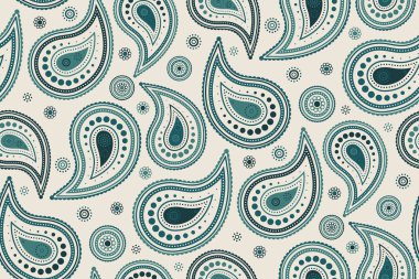 Doku soyutlaması konusunda paisley lüksü. Basitlik yaprağı üzerindeki şablon boteh. Doğu çizgili olarak perde etnik kökeni.