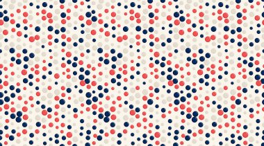 Soyut daireleri olan kusursuz lekeli desenler, tekstil baskıları, duvar kağıtları veya yaratıcı geometrik posterler için mükemmel. Modern arkaplanlar için modaya uygun polka nokta tasarımı.