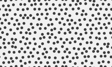 Açık gri arka planda dağınık koyu gri daireler olan soyut, pürüzsüz bir desen. Tekstil baskıları, web sitesi geçmişi ve modern tasarım projeleri için ideal.