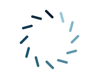 Soyut dairesel hareket grafiği serin mavi tonlarda. Ekranları yüklemek için mükemmel, web sitesi tasarımı, uygulama arayüzleri, ya da modern, minimalist yükleme animasyonuna ihtiyaç duyan herhangi bir proje için.
