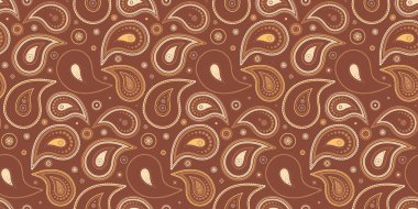 Sıcak kahverengi ve bej tonlarda zarif desenli desenler. Tekstil tasarımı, duvar kağıdı ya da ambalaj için mükemmel. Karmaşık detayları olan sofistike ve çok yönlü bir tasarım..