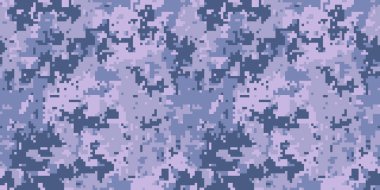 Mor ve mavi renkte soyut pikselleştirilmiş kamuflaj deseni. Arka plan, tekstil ya da dijital tasarım için mükemmel. Çok yönlü ve şık, bu kusursuz doku modern bir estetik sunuyor..