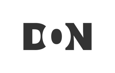 Don logosu tasarımı. İlk harf D O N kalın yazı tipi teknoloji girişimleri, danışmanlık, kurumsal markalaşma. Yaratıcı şirket adı, manşetler tipografi kimliği, trend logotype.