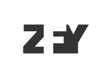ZFY logo tasarımı. İlk harf Z F Y kalın yazı tipi teknolojik girişimler, danışmanlık, kurumsal markalaşma. Yaratıcı şirket adı, manşetler tipografi kimliği, trend logotype.