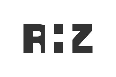 RHZ logo tasarımı. İlk harf R H Z kalın yazı tipi teknoloji girişimleri, danışmanlık, kurumsal markalaşma. Yaratıcı şirket adı, manşetler tipografi kimliği, trend logotype.