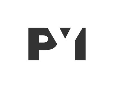 PYI logo tasarımı. Teknoloji girişimleri, danışmanlık, kurumsal markalaşma için ilk harf PY kalın yazı tipi. Yaratıcı şirket adı, manşetler tipografi kimliği, trend logotype.