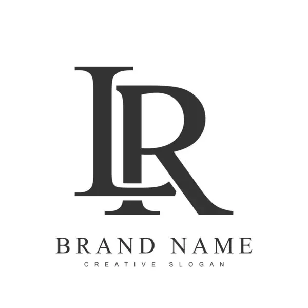 LR trend logot şablonu. İlk harf I ve r klasik yazı tipi. Şirket adı veya kimliği için yaratıcı logo.