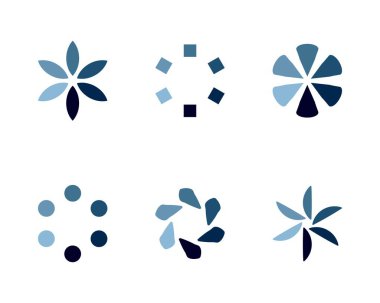 Koleksiyon Yükleme Çubuğu durum simgesi. Vektör çizimi. Vektör yüklü simgeler kümesi. İndirme işlemi sürüyor. Donload ya da Gönderme.