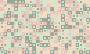 Dokulu küpleri ve parlak renkleri olan geometrik ızgara deseni. Moda, minimal tasarımlar, kumaş baskıları veya arkaplan dekorasyonu için harika.