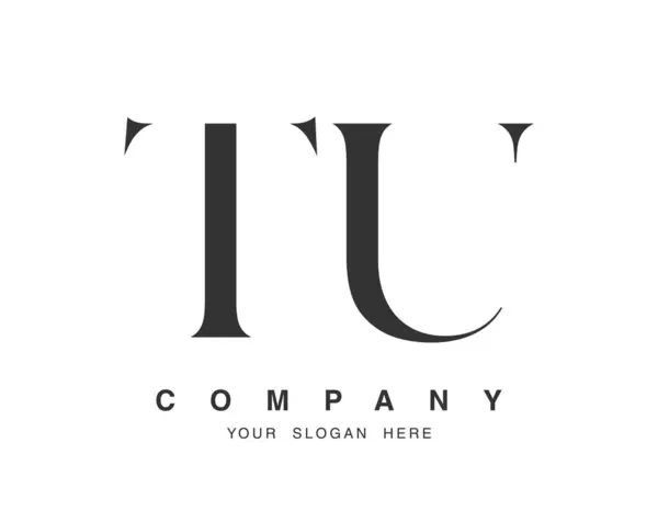 TU logo tasarımı. İlk harf t ve u serif yazı tipi. Yaratıcı klasik şirket adı tipografi. Moda logosu veya kimliği.