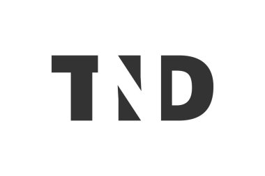 TND logo design. Initial letter T N D bold font style for tech startups, consulting, corporate branding. Creative company name, headlines typography identity, trendy logotype. clipart