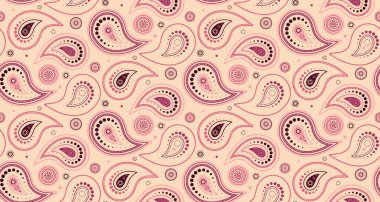 Şablon ambalajına çizgili süsleme. Hint renkleri, kıvrımlı doğulu. Geçmişe dönük bir karalama efekti.