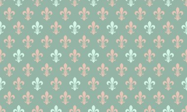 Güzellik süsü olarak tekstil baskısı. Zambak desenli, yıllanmış zambak desenli zambak. Doku silueti ile kusursuz simetrik.