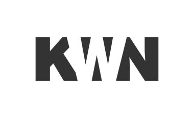 KWN logo tasarımı. Teknoloji girişimleri, danışmanlık, kurumsal markalaşma için ilk harf K W N kalın yazı tipi. Yaratıcı şirket adı, manşetler tipografi kimliği, trend logotype.
