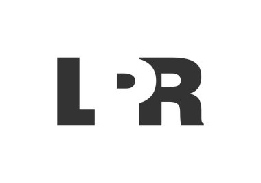 LPR logo tasarımı. Teknolojik girişimler, danışmanlık, kurumsal markalaşma için ilk harf L R kalın yazı tipi. Yaratıcı şirket adı, manşetler tipografi kimliği, trend logotype.
