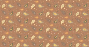 Hint hurdaları üzerinde Herb Western. Moda tekrarı ve oryantal baskı. Örnek çiçekli egzotik karalama.