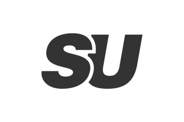 Şirket Markası için SU Tekno Düzenlenebilir Yazı Tipi Logosu. Benzersiz tipografik fikirleri olan cesur, fütürist tasarım. En Küçük Özel Tür ve Dinamik Harf