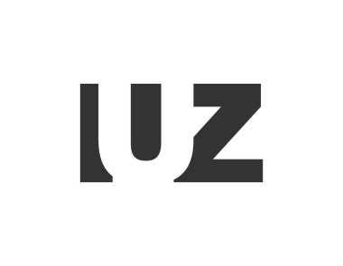 IUZ logo tasarımı. İlk harf I U Z kalın yazı tipi teknoloji girişimleri, danışmanlık, kurumsal markalaşma. Yaratıcı şirket adı, manşetler tipografi kimliği, trend logotype.