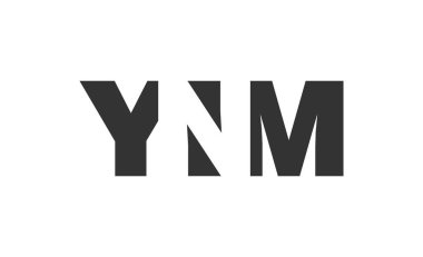 YNM logo tasarımı. Teknoloji girişimleri, danışmanlık, kurumsal markalaşma için ilk harf Y N M kalın yazı tipi. Yaratıcı şirket adı, manşetler tipografi kimliği, trend logotype.