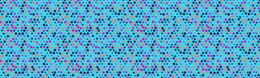 Renkli benekli geometrik polka deseni, kusursuz duvar kâğıdı, tekstil baskısı ve soyut dokunuşlu modern poster arkaplanı için mükemmel..