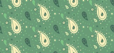 Ruhsal egzotik, detaylı sükunet. Renkli çarşaflı sonsuz bir görüntü. Paisley 2025 gerçeküstü halı ile.