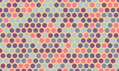 Tekrar eden yuvarlak benekli bir polka nokta vektörü. Kusursuz tekstil baskıları, modaya uygun duvar kağıtları ve soyut geometrik posterler için mükemmel..