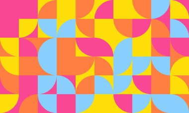 Geometrik vektör şablonu minimum şekilli ve kusursuz dizaynlı. Soyut arka planlar, moda posterler ya da tekstil baskıları için harika. Modern ve sanatsal basitlik.