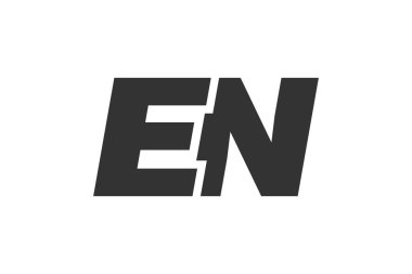 Şirket Markası için EN Techno Düzenlenebilir Yazı Tipi Logosu. Benzersiz tipografik fikirleri olan cesur, fütürist tasarım. En Küçük Özel Tür ve Dinamik Harf