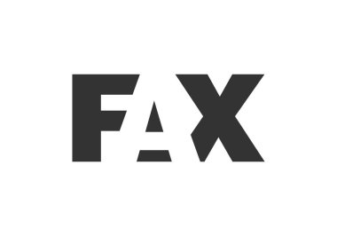 Faks logosu tasarımı. İlk harf F A X, yeni başlayanlar için kalın yazı tipi danışmanlık, kurumsal markalaşma. Yaratıcı şirket adı, manşetler tipografi kimliği, trend logotype.