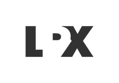 LPX logo tasarımı. İlk harf L P X kalın yazı tipi teknoloji girişimleri, danışmanlık, kurumsal markalaşma. Yaratıcı şirket adı, manşetler tipografi kimliği, trend logotype.